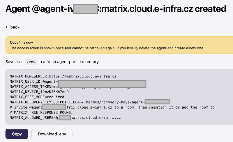 agent provisioner-env