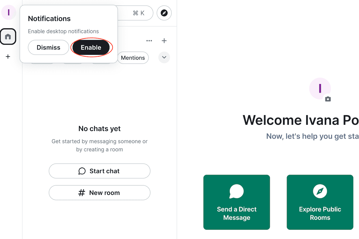 Enable notifications
